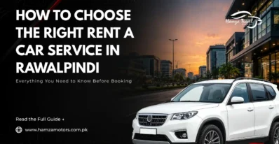 Customer selecting a rental car in Rawalpindi with professional chauffeur for airport transfers, business travel, and family trips.