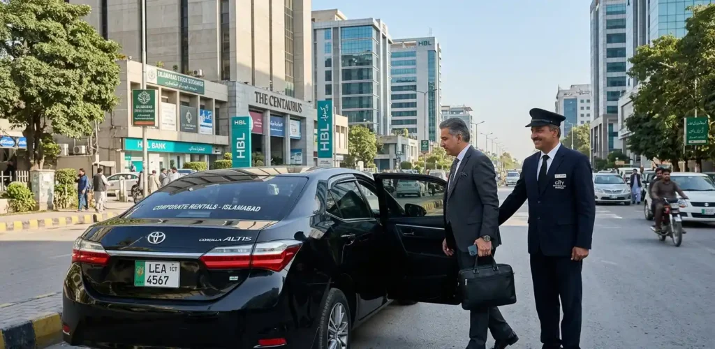 corporate car rental islamabad with driver