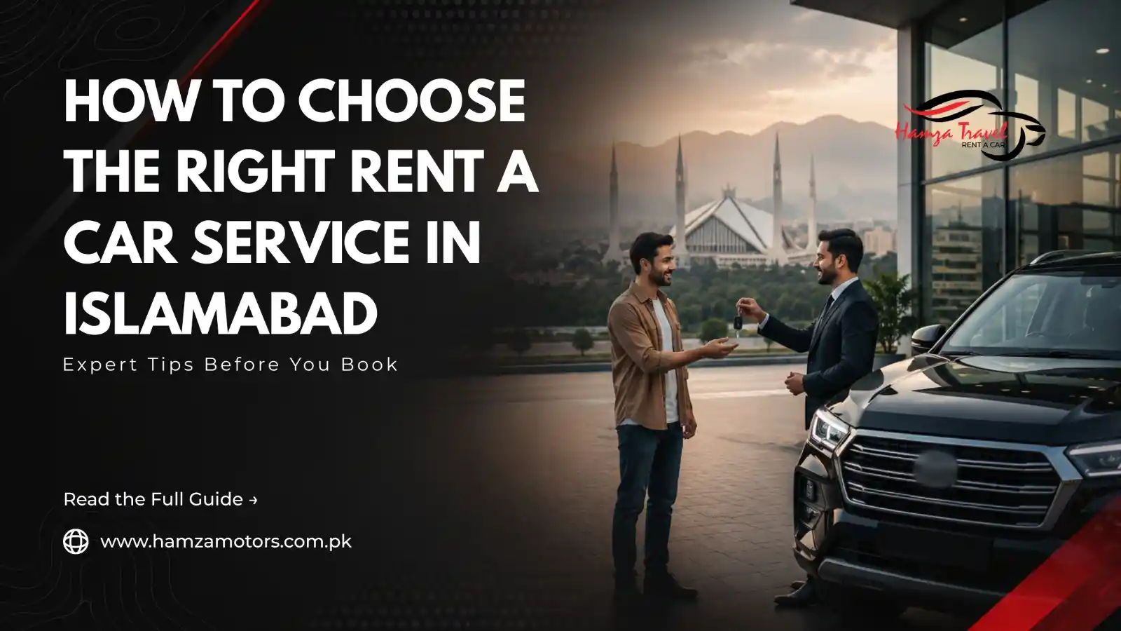Professional chauffeur with a clean rental car in Islamabad, helping travelers choose a reliable car rental service for airport transfers, family trips, and business travel.