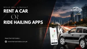 Professional chauffeur with a rental car in Islamabad compared with ride hailing services for airport transfers, business travel, family trips, and northern Pakistan tours.